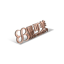 Garment Bag Accessories Custom Metal Logo Label Gold Plated Metal Name Tag Plate for Clothes